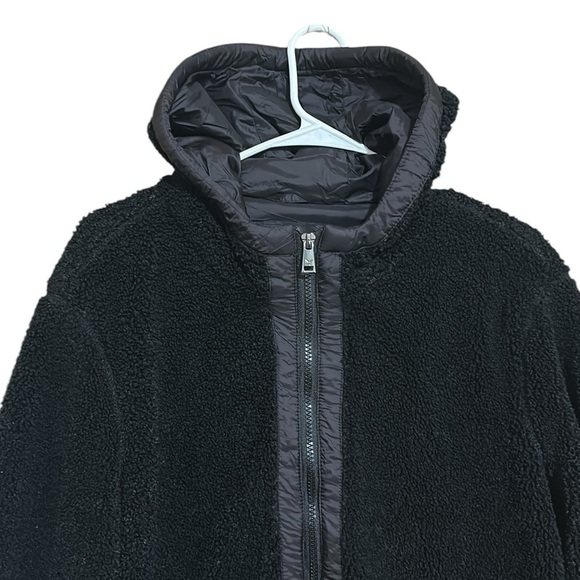 1 Madison Expedition Women's Jacket Size L Black Fuzzy Zipped Hoodie Insulated - Picture 5 of 14